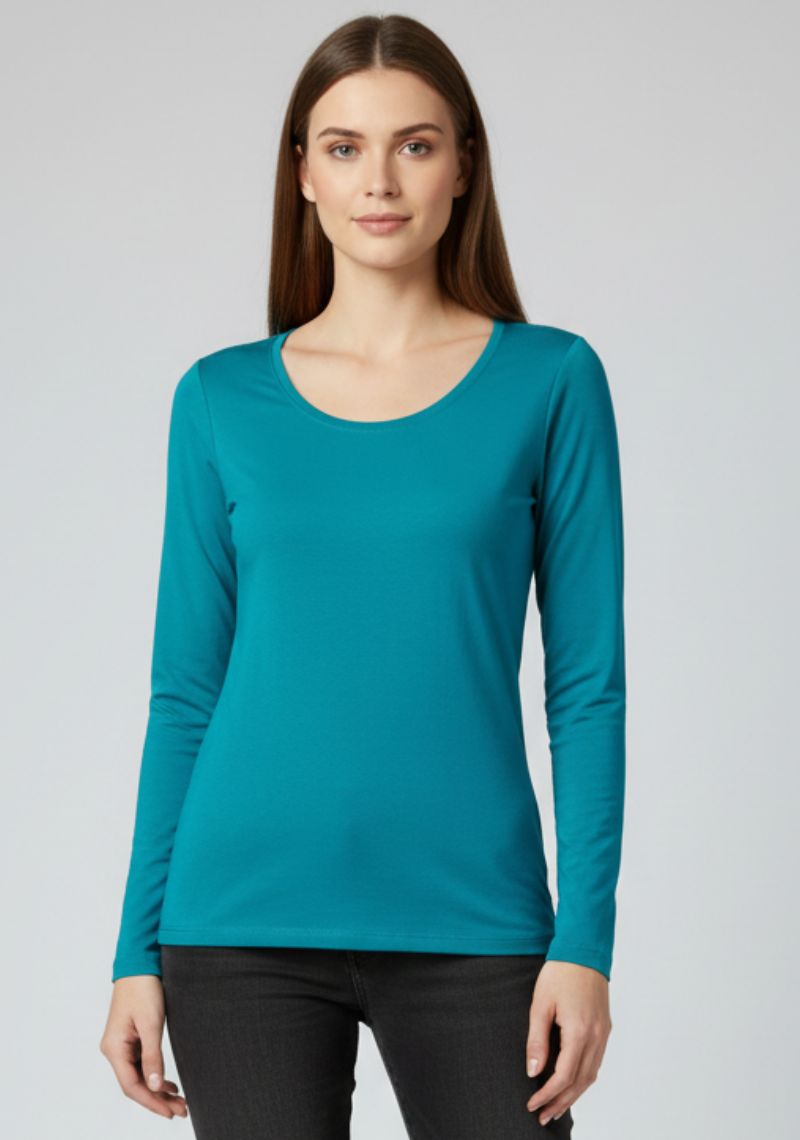 WOMENS T-SHIRT [MD] - PLAIN DARK SKY BLUE