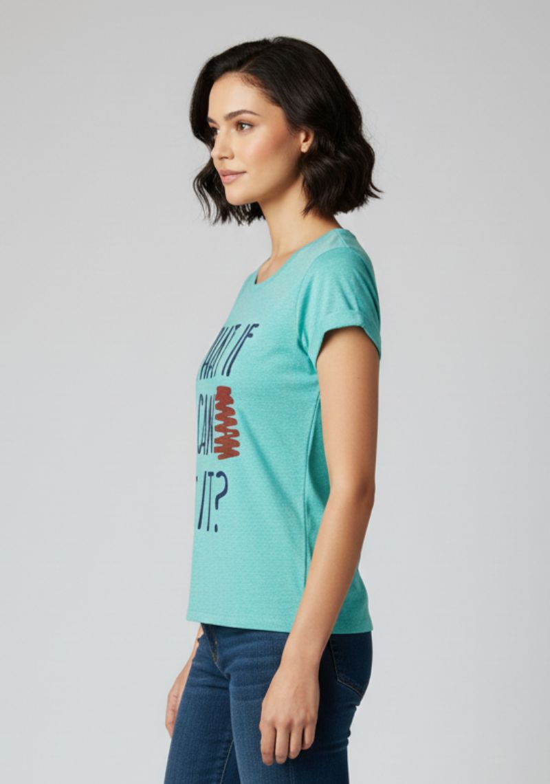 WOMENS T-SHIRT - DARK SKYBLUE