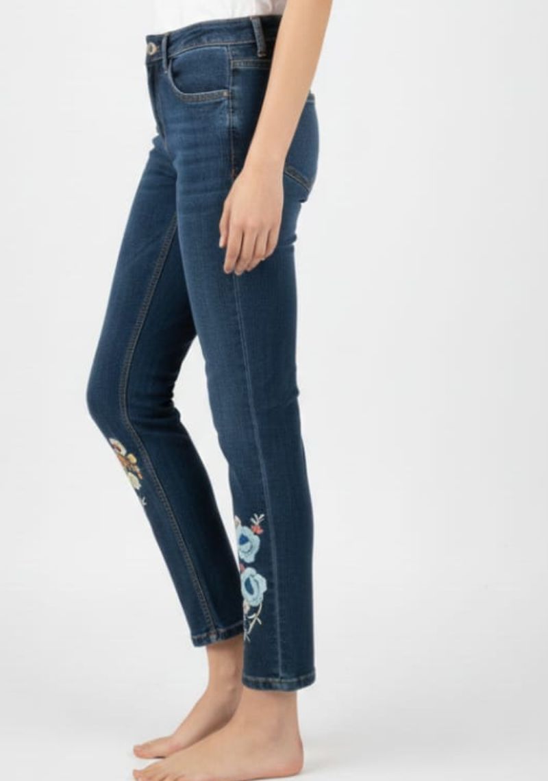 WOMEN JEAN (SL)-BLUE MXD