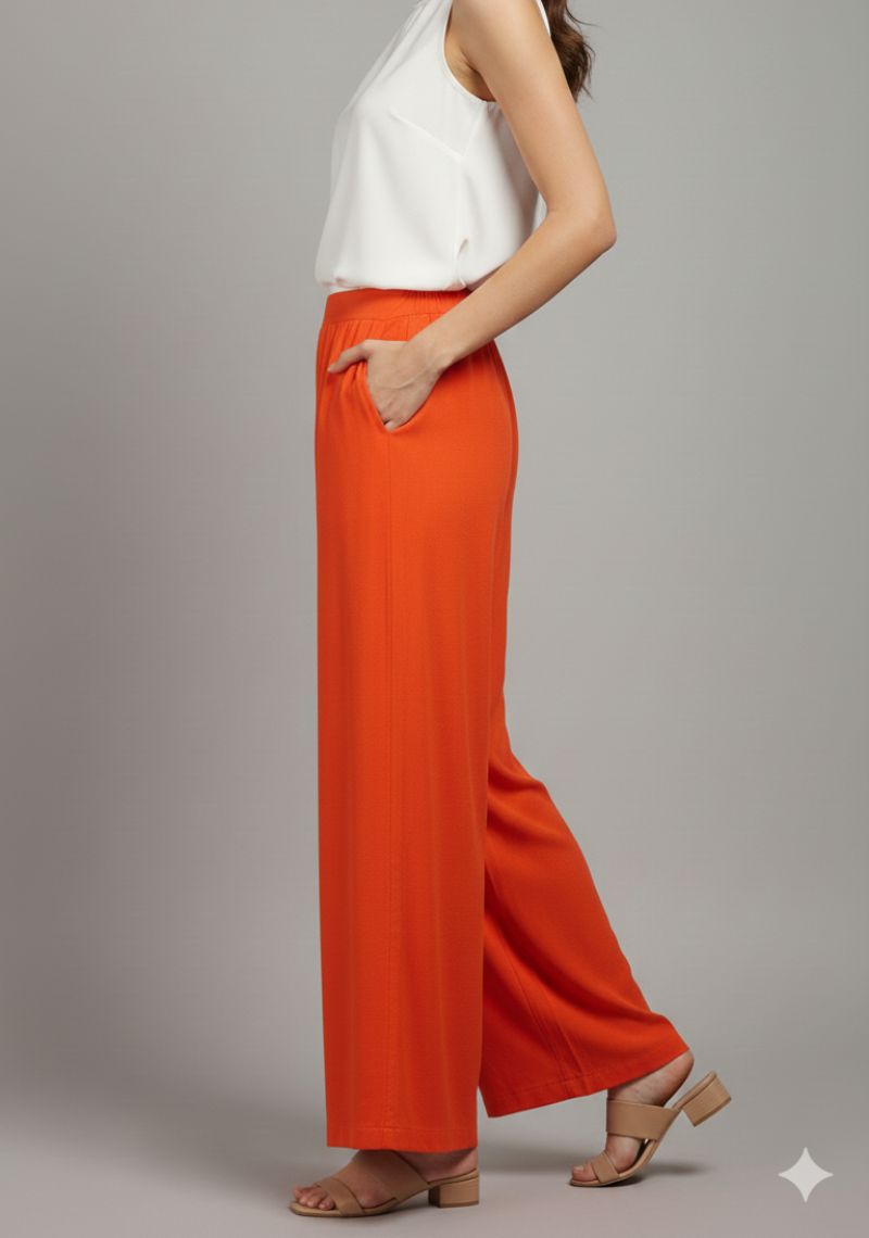 WOMENS PALAZZO - INTERNATIONAL ORANGE
