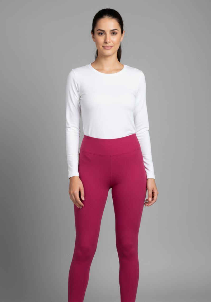 WOMENS LEGGINGS [MD] - MAGENTA [ DARK PINK ]