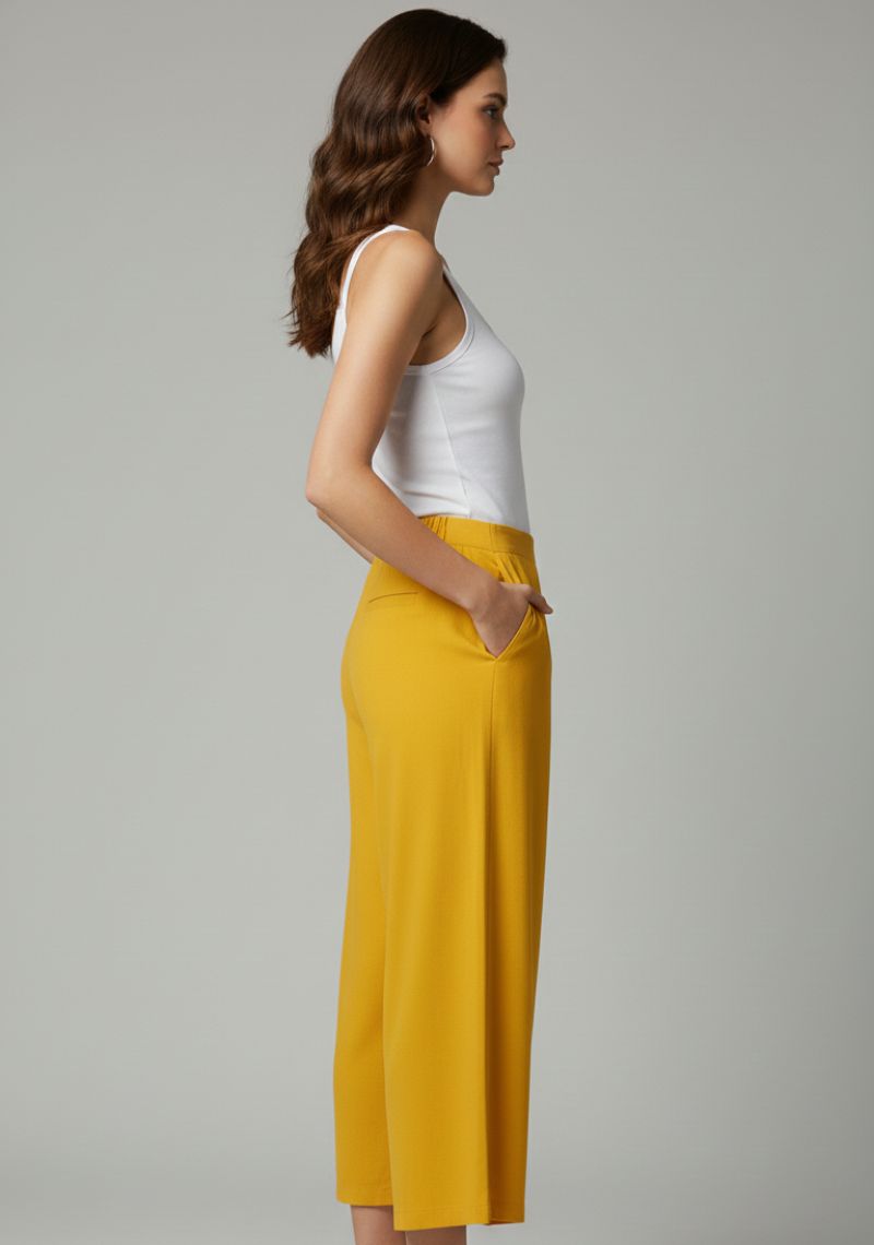 WOMENS PALAZZO - BRIGHT YELLOW
