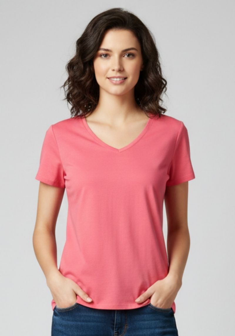 WOMENS T-SHIRT [MD] - PURE DARK PINK COLOR