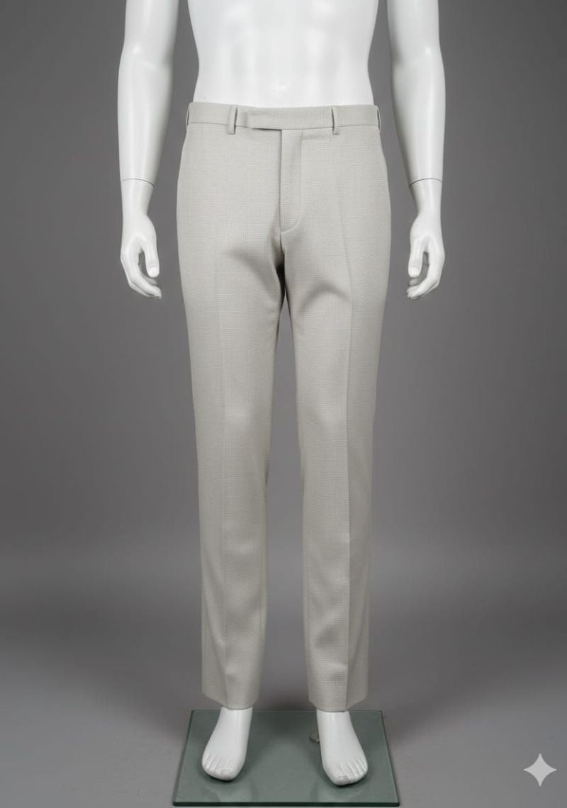 Mens Formal Trouser - White and gray(ED)