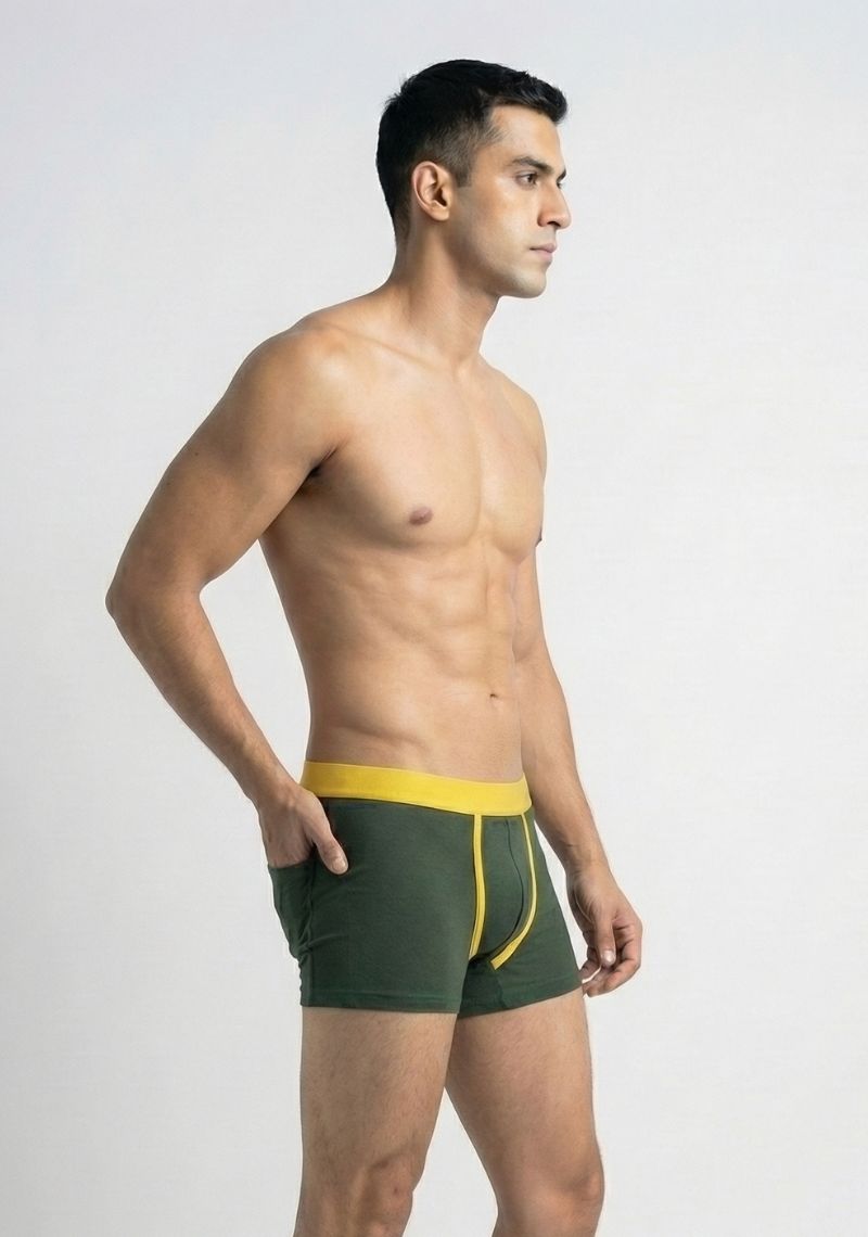 MENS TRUNK [ED] - OLIVE AND  YELLOW