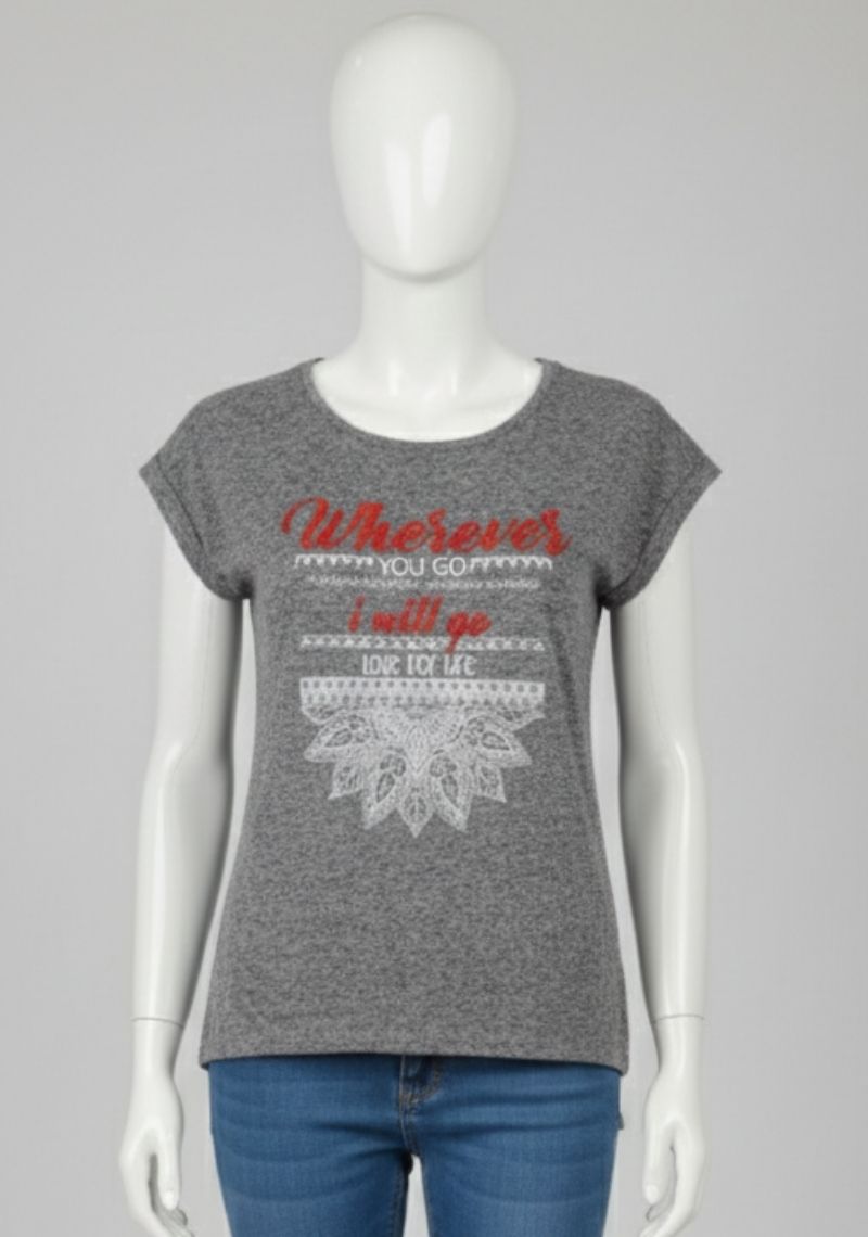 WOMENS T-SHIRT [MD] - BLACK [ PRINT ]