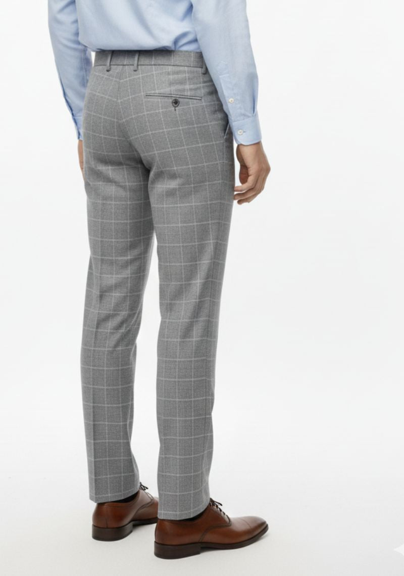 FORMAL PANT (SL)-GRAY CHECKED