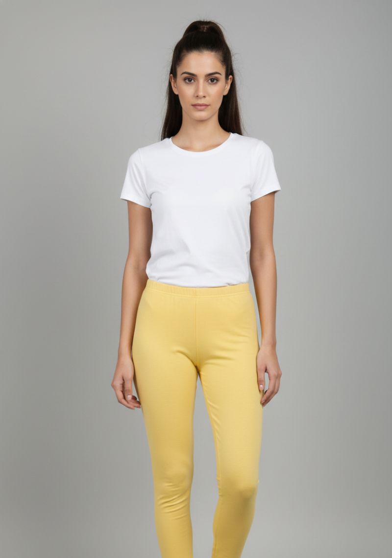WOMENS LEGGINGS [MD] - LIGHT YELLOW