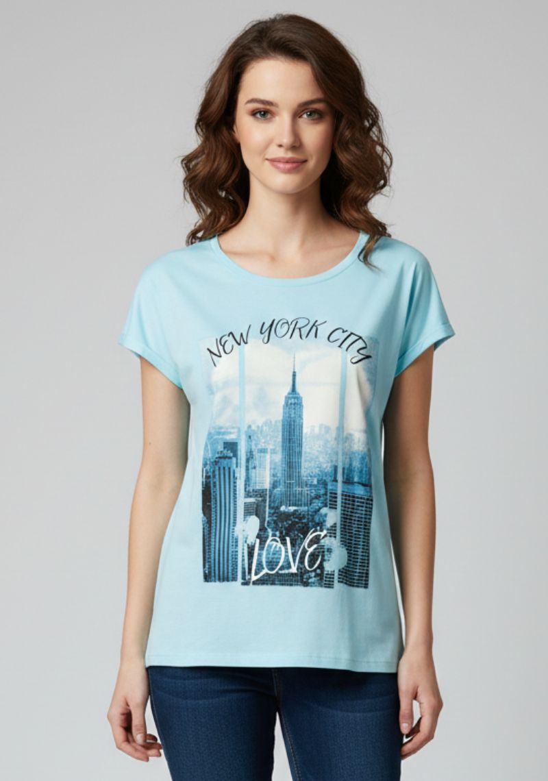 WOMENS T-SHIRT [MD] - SKY BLUE