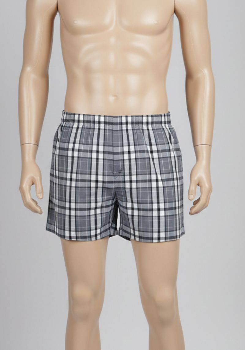 WESTSIDE BOXER -GREY CHECKED