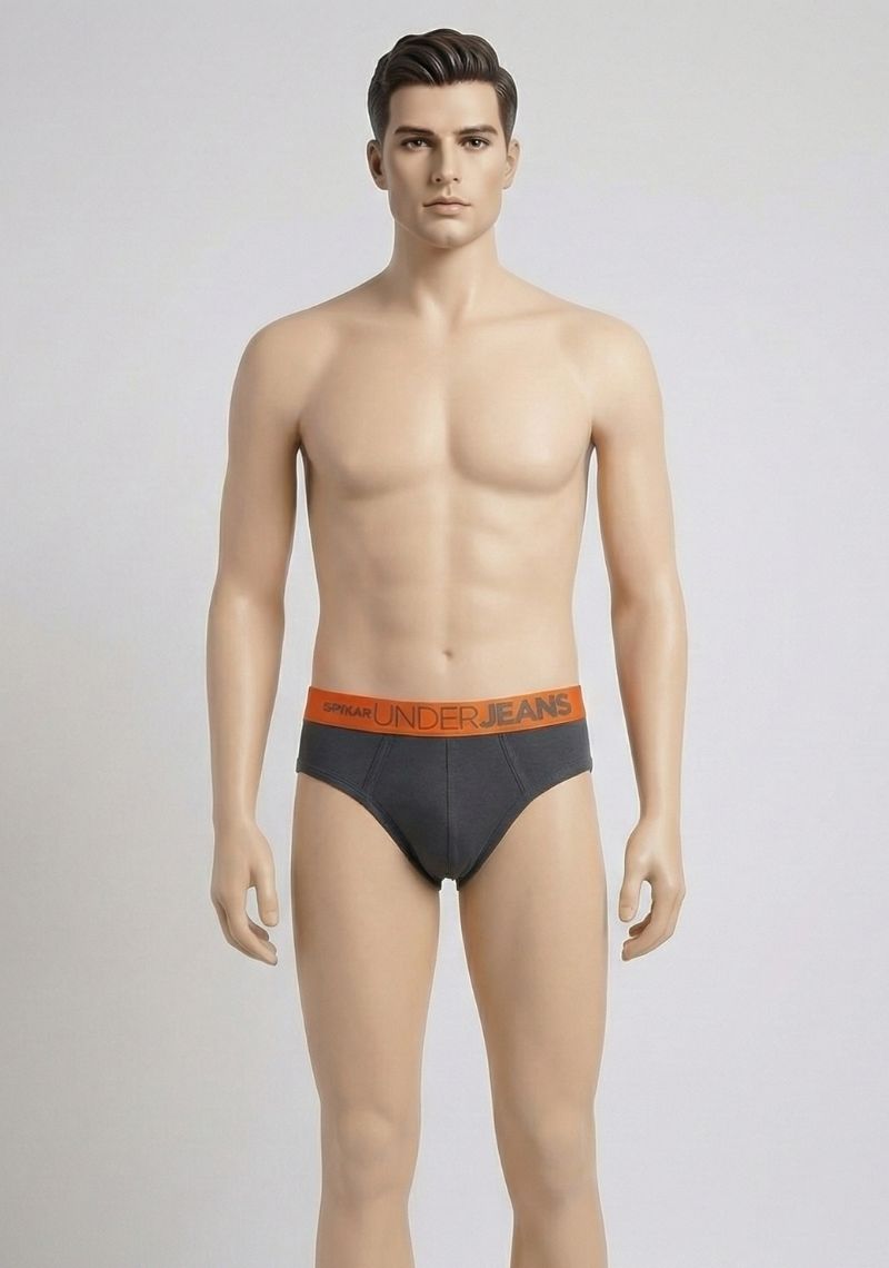 MENS BRIEFS [ED] - BLACK AND ORANGE
