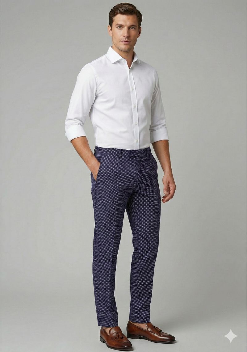 FORMAL TROUSER - BLUE & WHITE