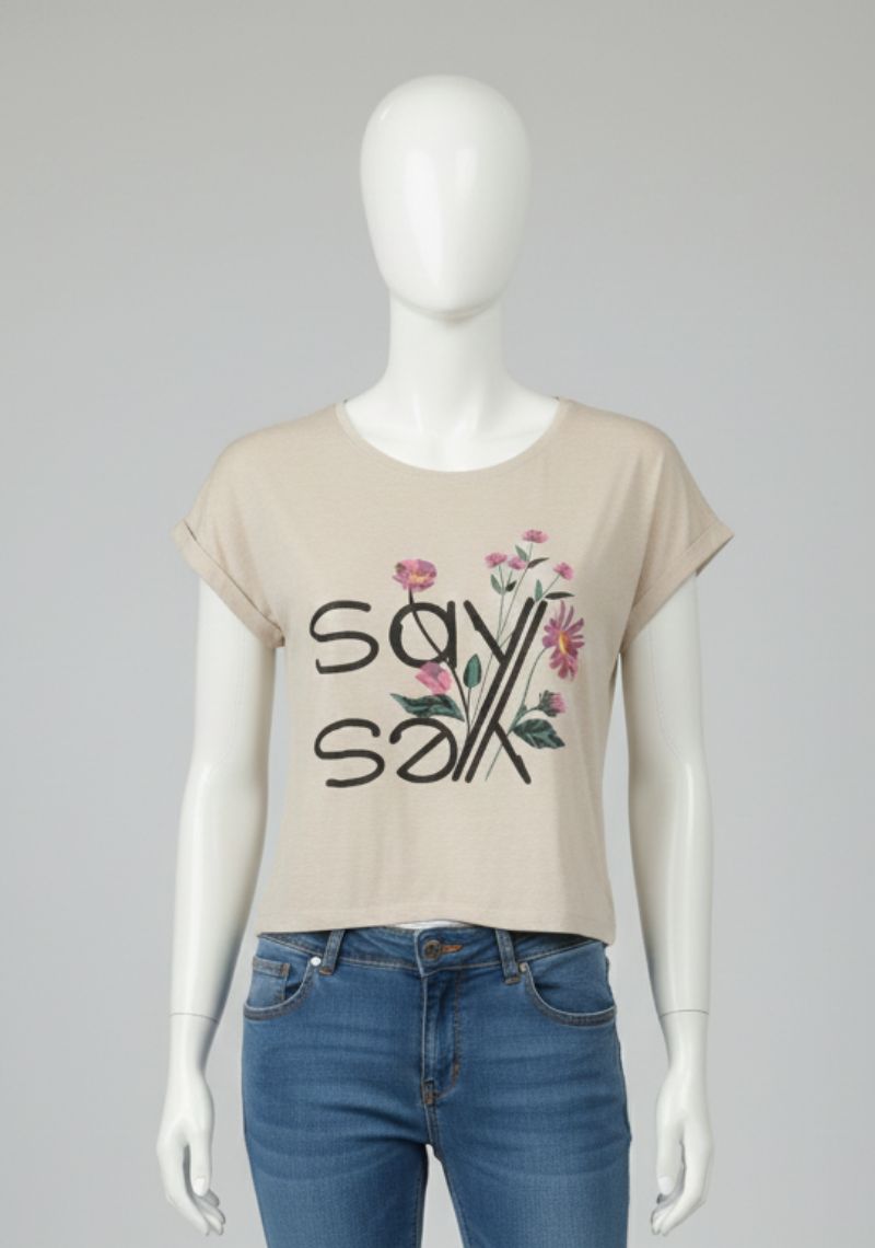 WOMENS T-SHIRT - HEATHER GREY