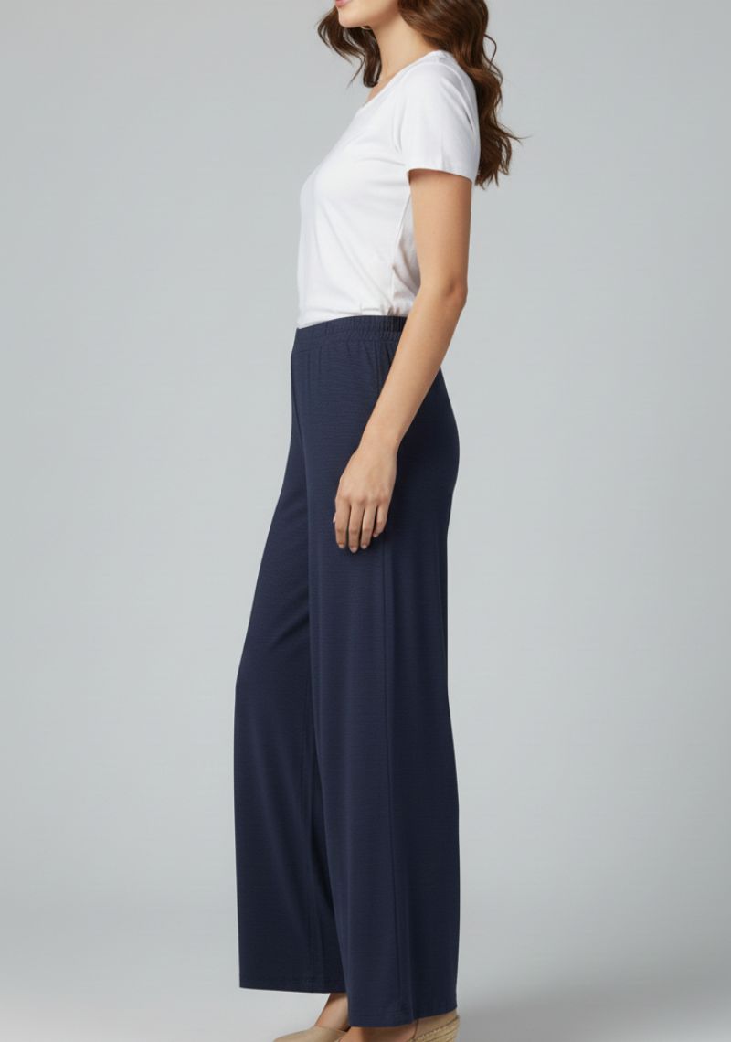 WOMENS PALAZZO - PLAIN NAVY