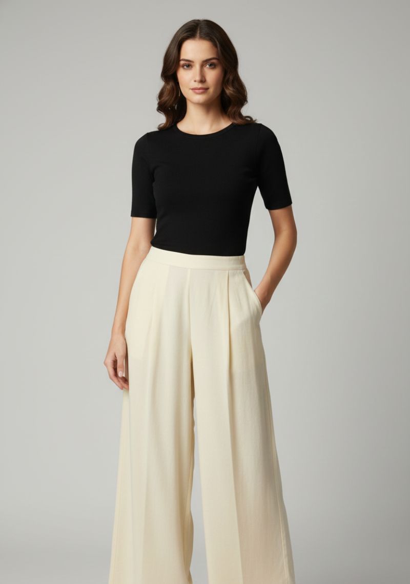 WOMENS PALAZZO - MILK [ WHITE ]