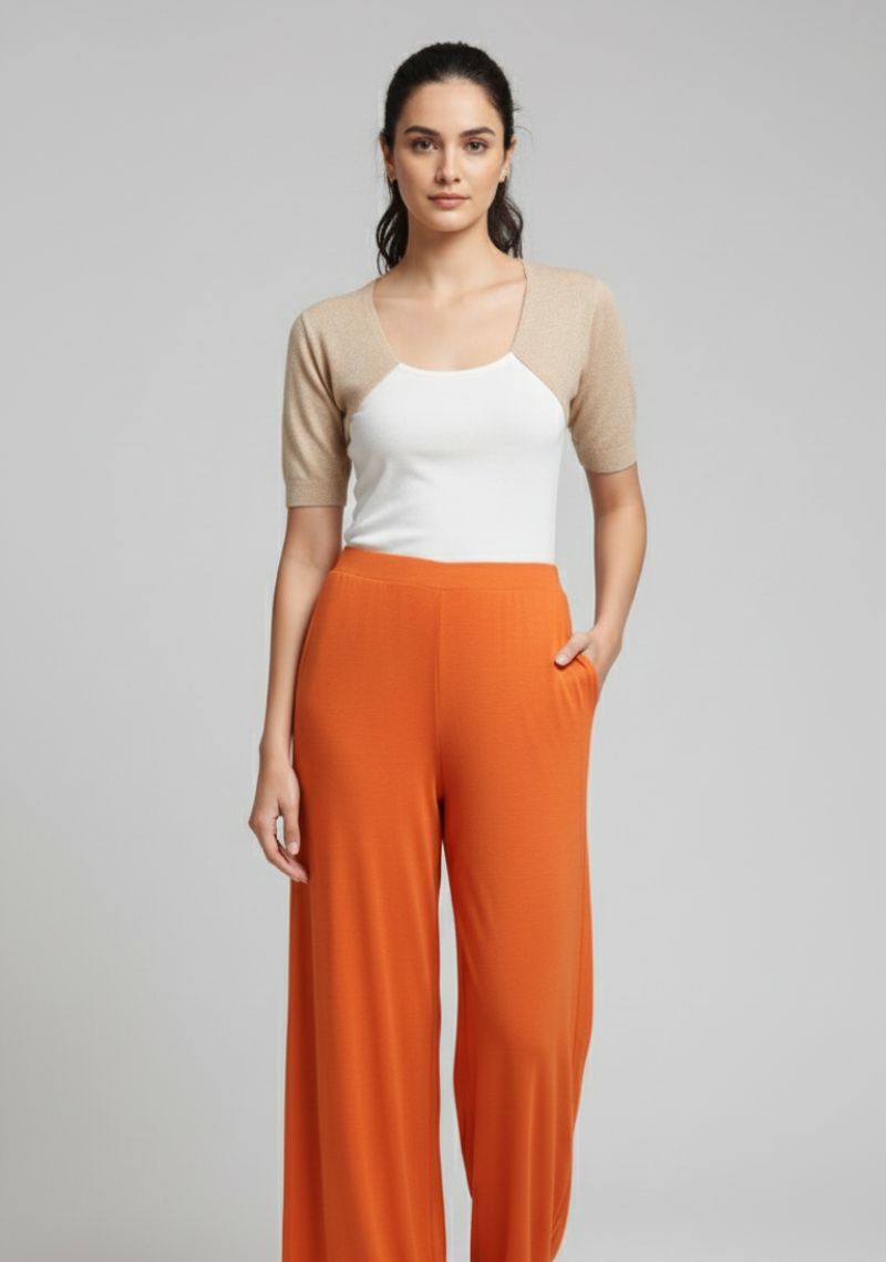 WOMENS PALAZZO - BRIGHT ORANGE 2