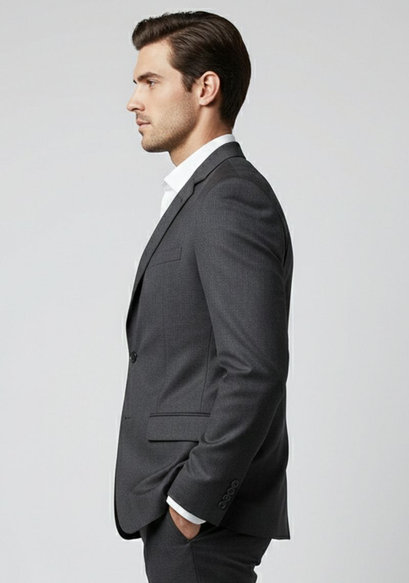 MENS BLAZER [MD] - BRIGHT BLACK