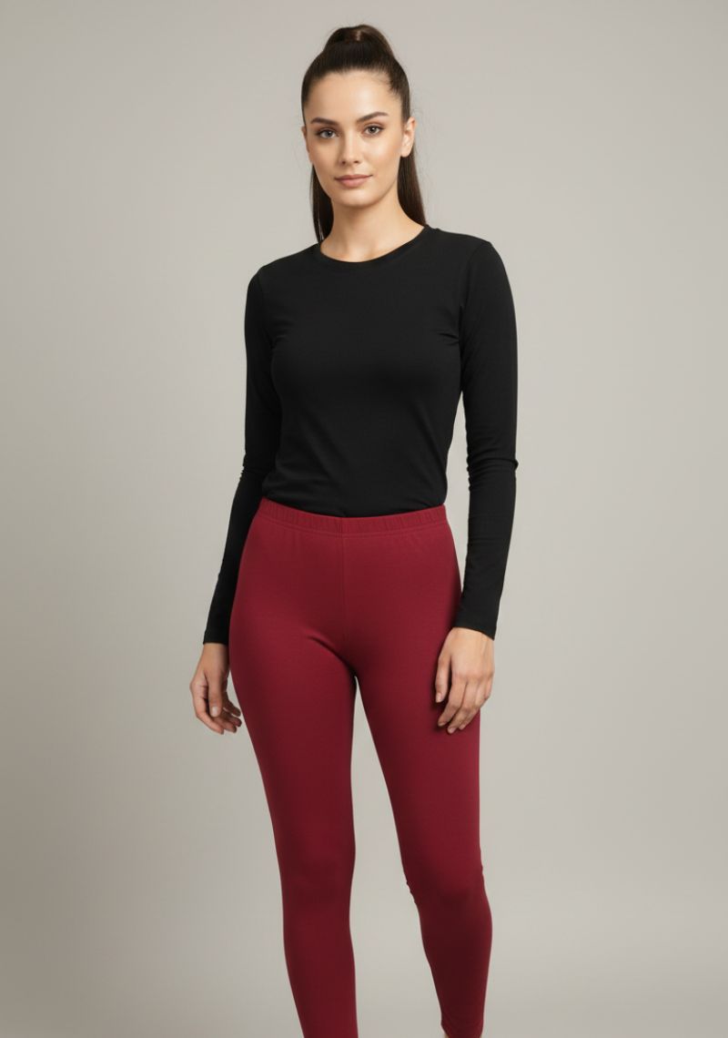 WOMENS LEGGINGS [MD] - DARK MAROON