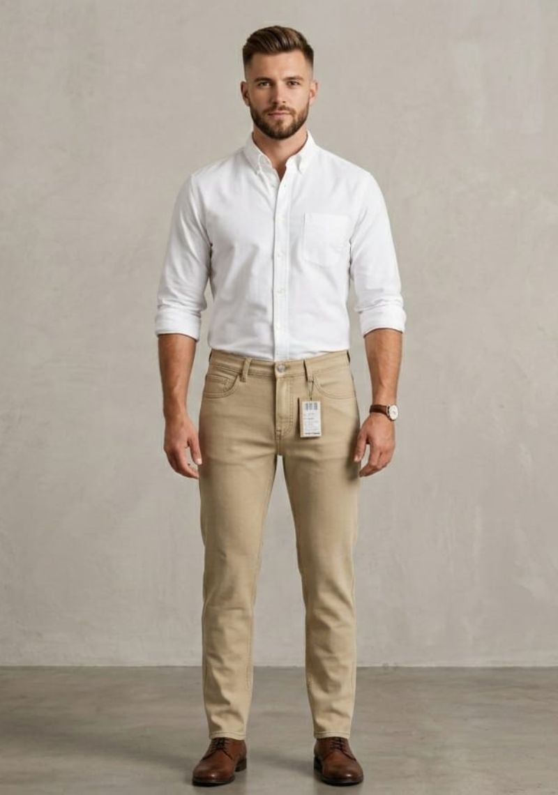 Mens Denim Pant - Kakki(ED)