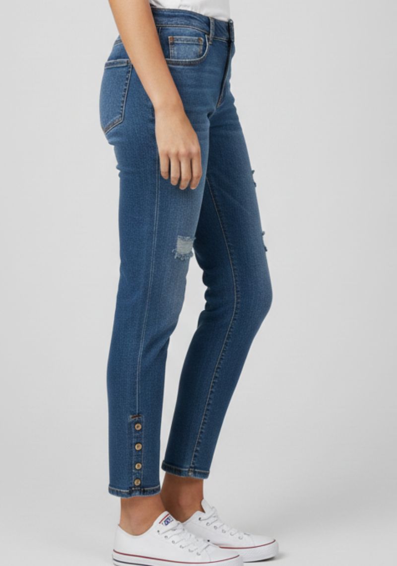WOMEN JEAN (SL)-DARK BLUE TONED