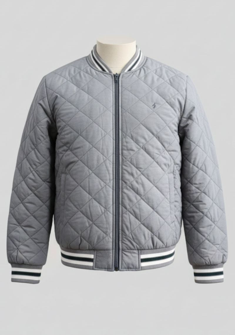 WINTER JACKET - LIGHT GREY AND WHITE