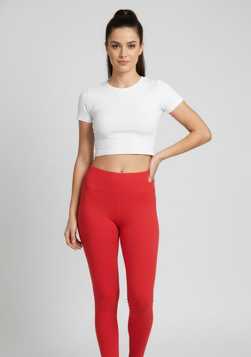 WOMENS LEGGINGS [MD] - BRIGHT RED