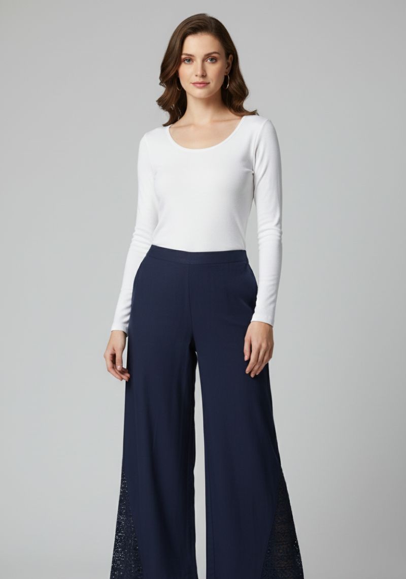 WOMENS PALAZZO - DARK NAVY BLUE