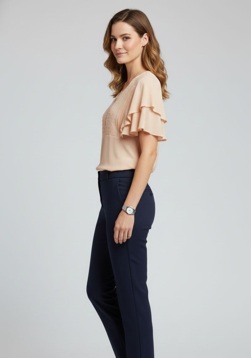 WOMEN WESTERN TOP - PEACH