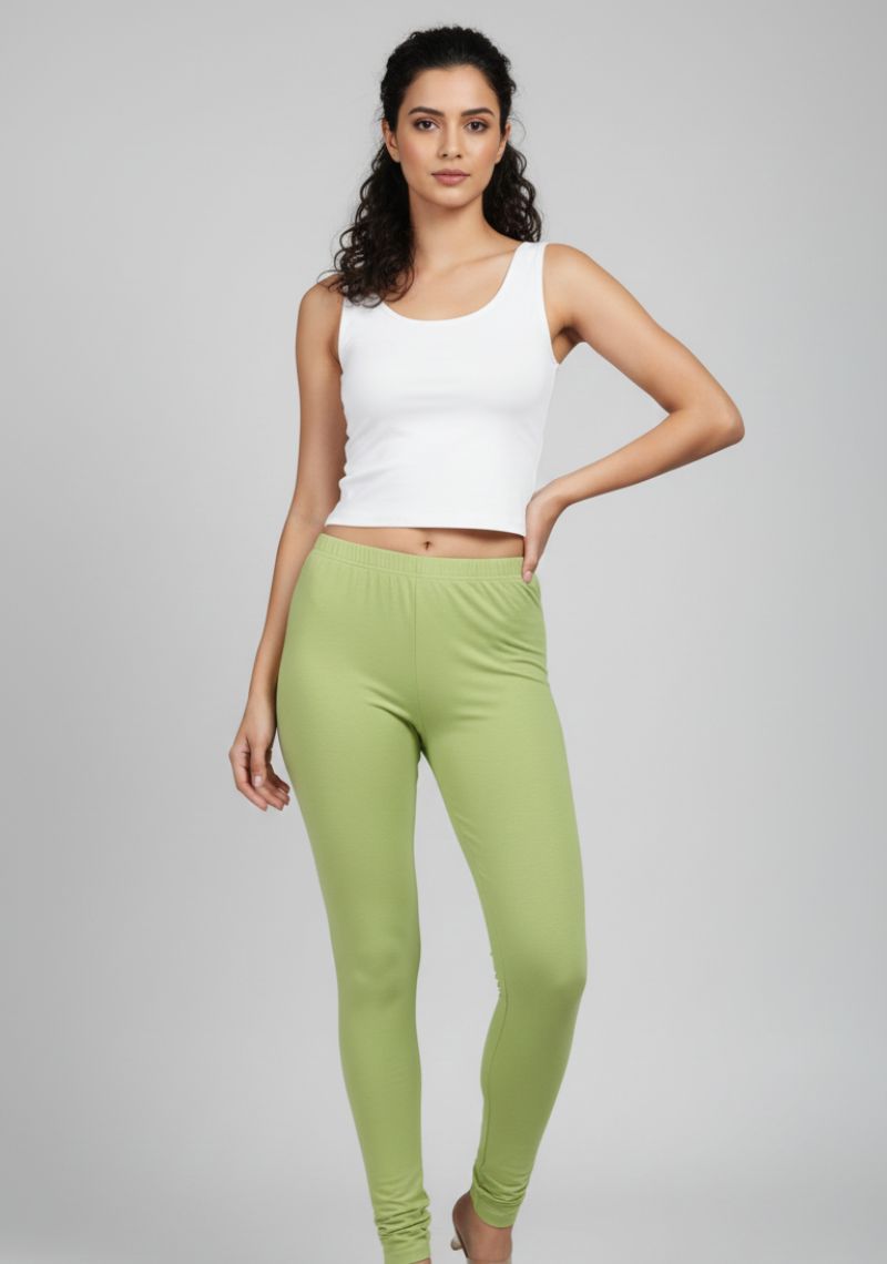 WOMENS LEGGINGS [MD] - YELLOW GREEN