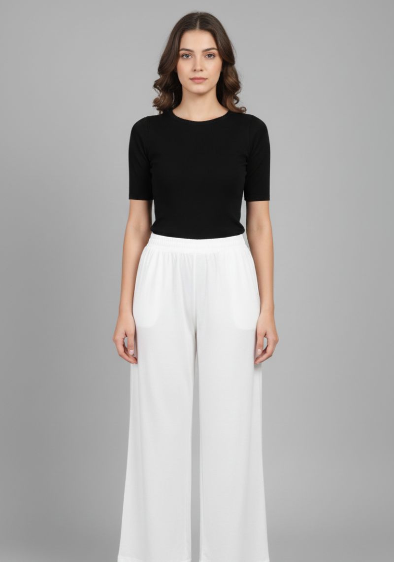 WOMENS PALAZZO - DAISY [ WHITE ]