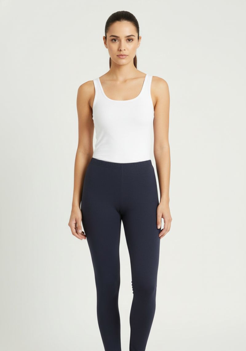 WOMENS LEGGINGS [ MD] - DARK NAVY BLUE