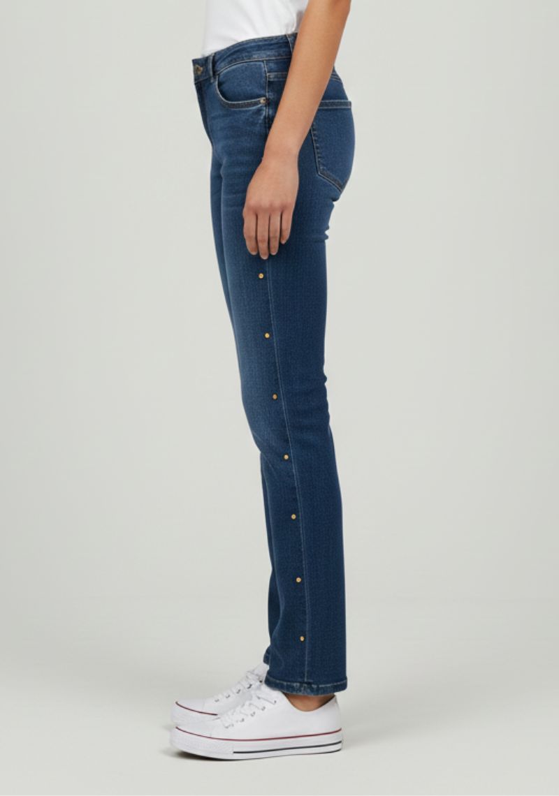 WOMEN JEAN (SL)-INDIGO MXD