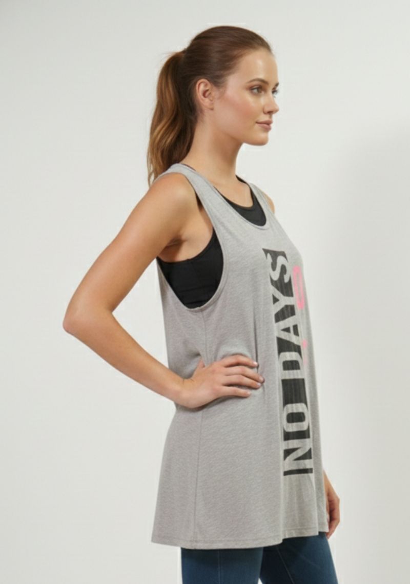 WOMEN T-SHIRT (SL)- GRAY MIXED