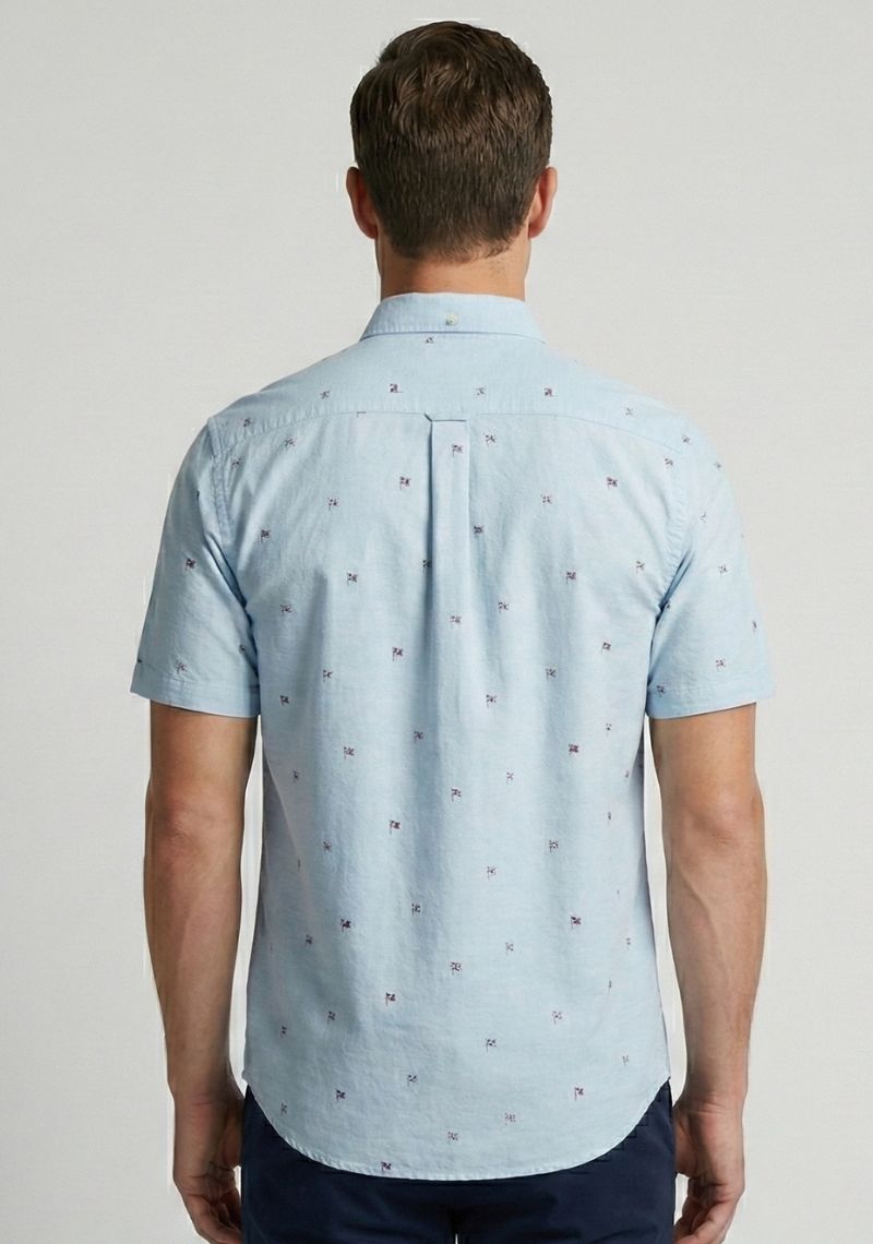 SHIRT - LIGHT BLUE PRINTED
