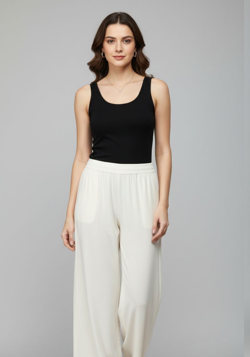 WOMENS PALAZZO - PURE WHITE