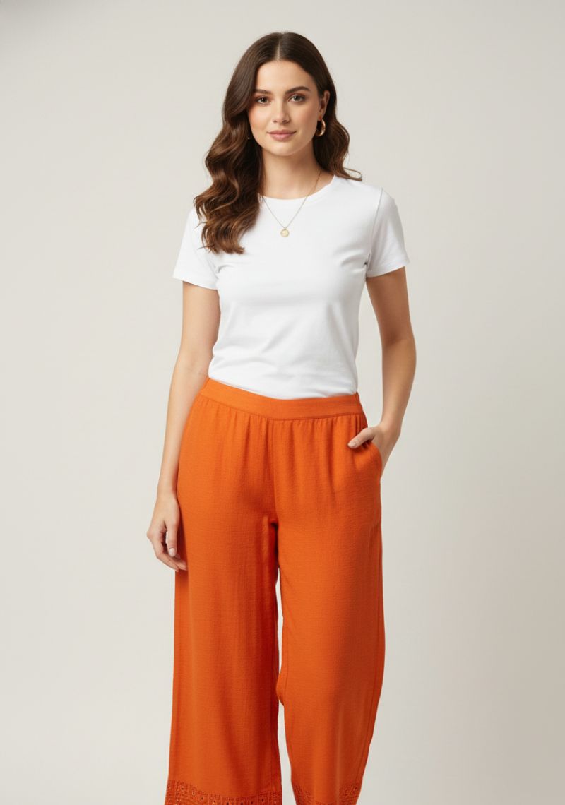 WOMENS PALAZZO - LIGHT ORANGE