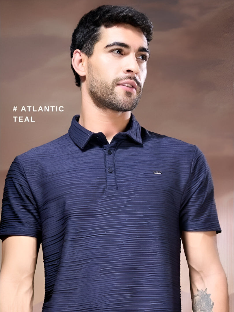 Blue - chain knit fabric