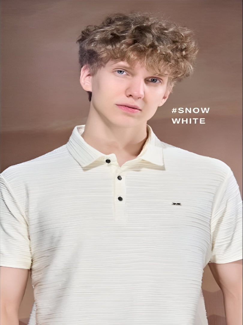 White - chain knit fabric