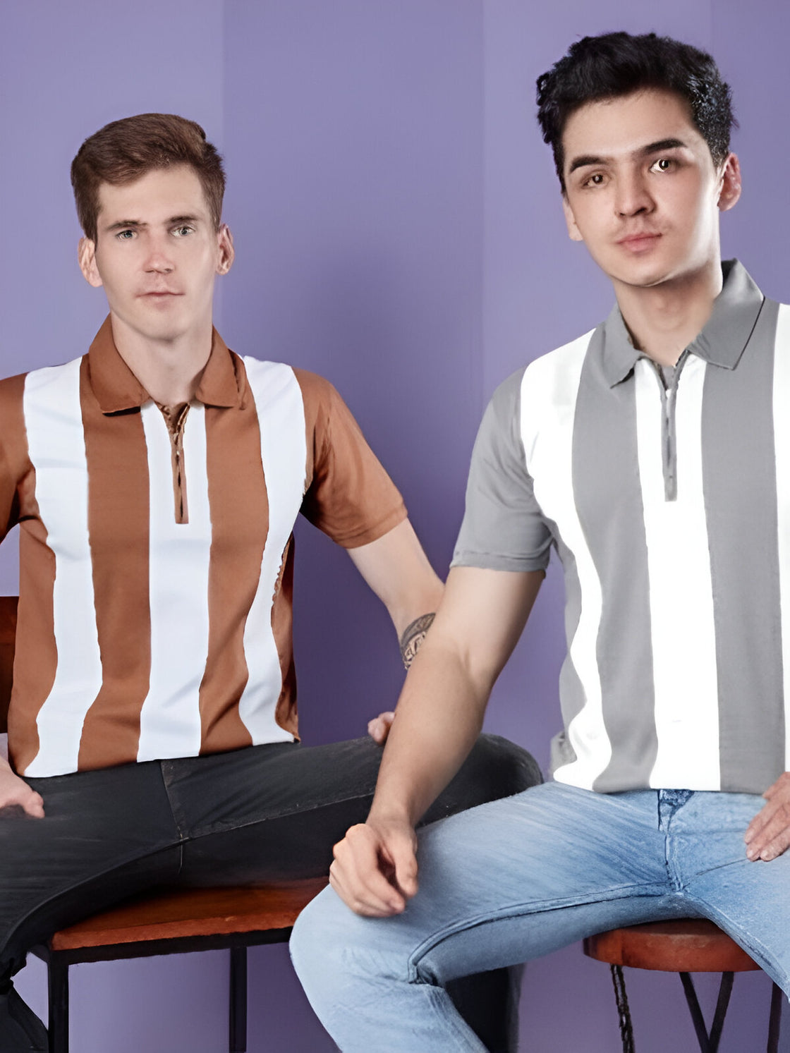 Brown and purple - Imported canva fabric