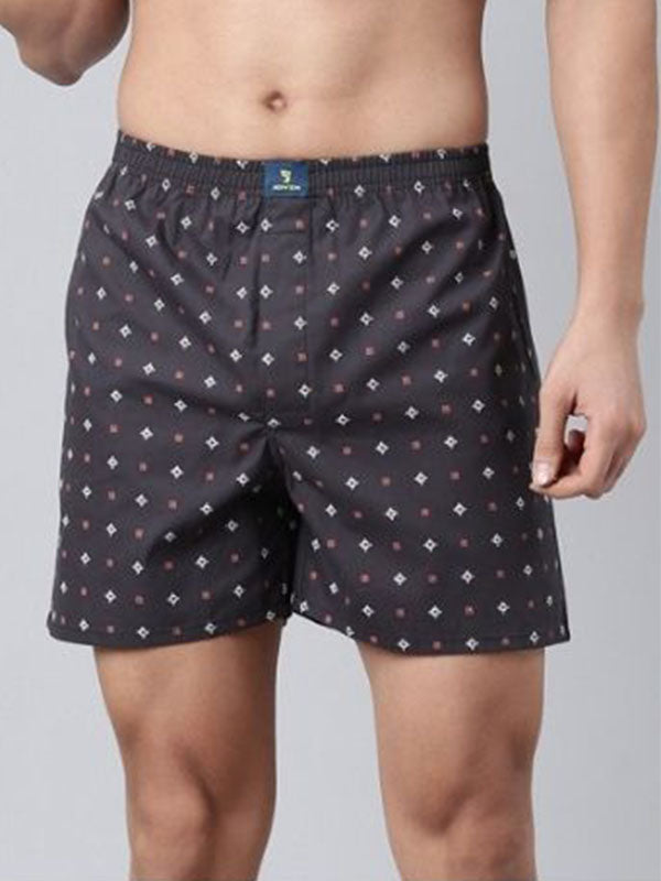 Brown - 100% Printed cotton fabric shorts