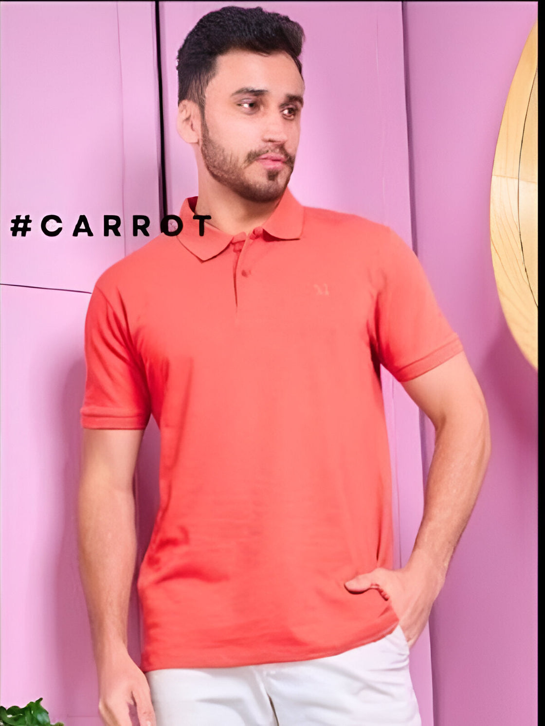 Orange - cotton pique lycrra fabric