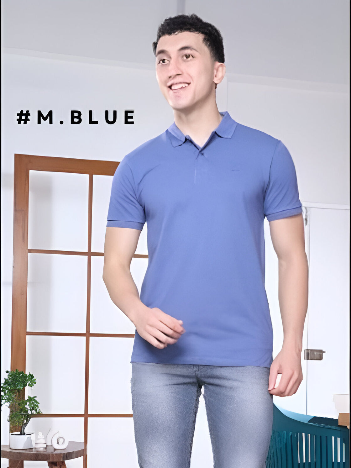 Blue - cotton pique lycrra fabric