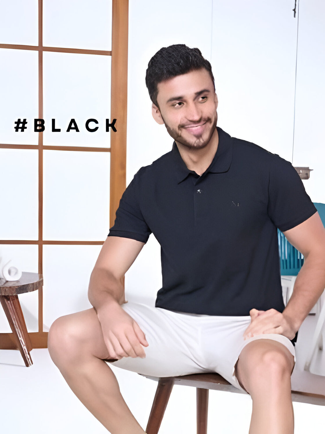 Black - cotton pique lycrra fabric