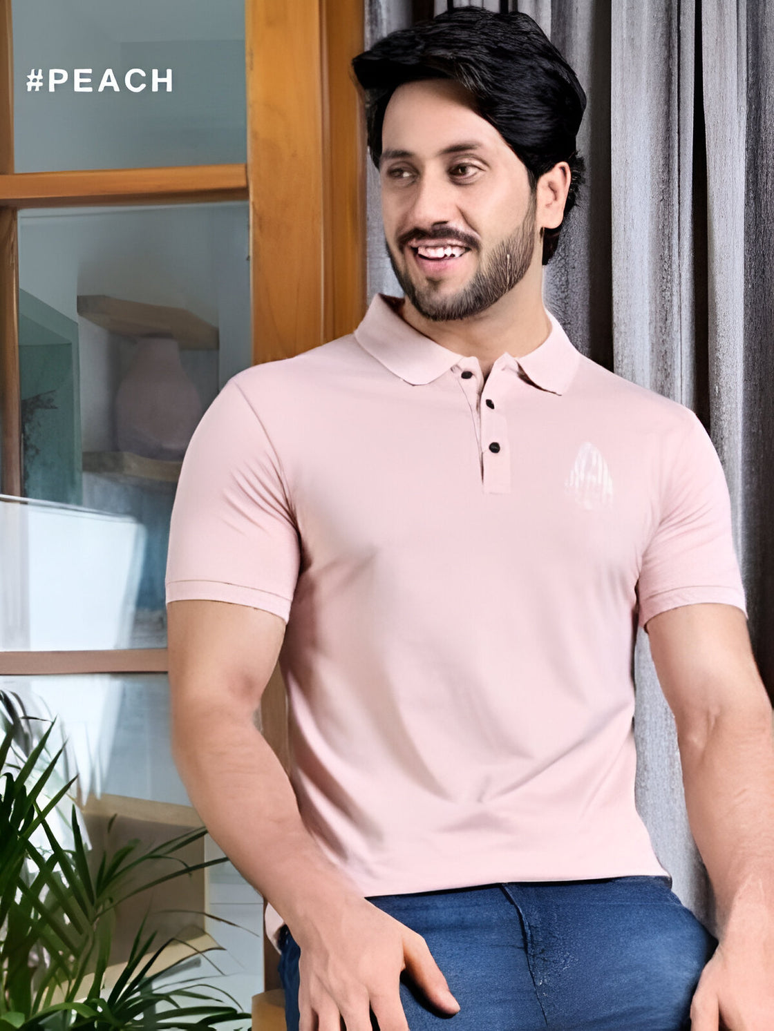 Pink  - cotton blended fabric