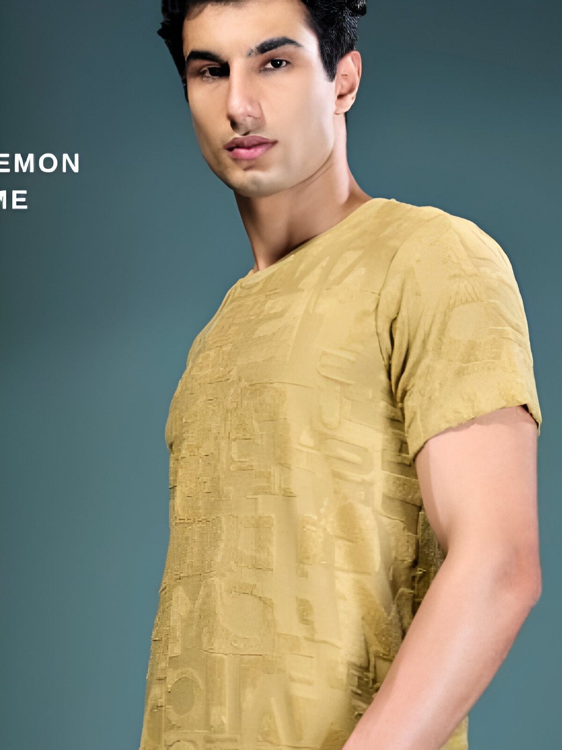 Lime - Terry cotton jacquadr fabric