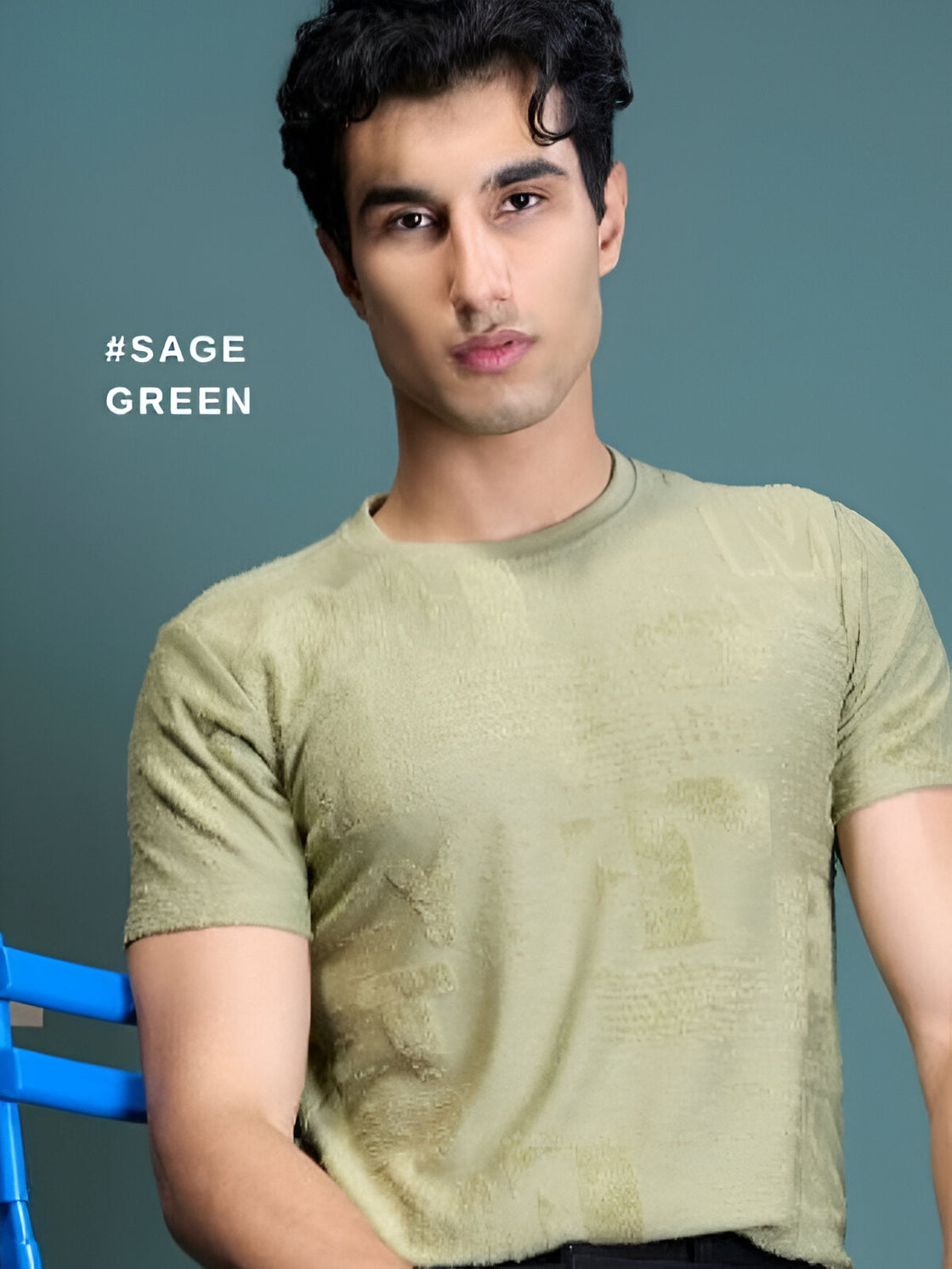 Green - Terry cotton jacquadr fabric