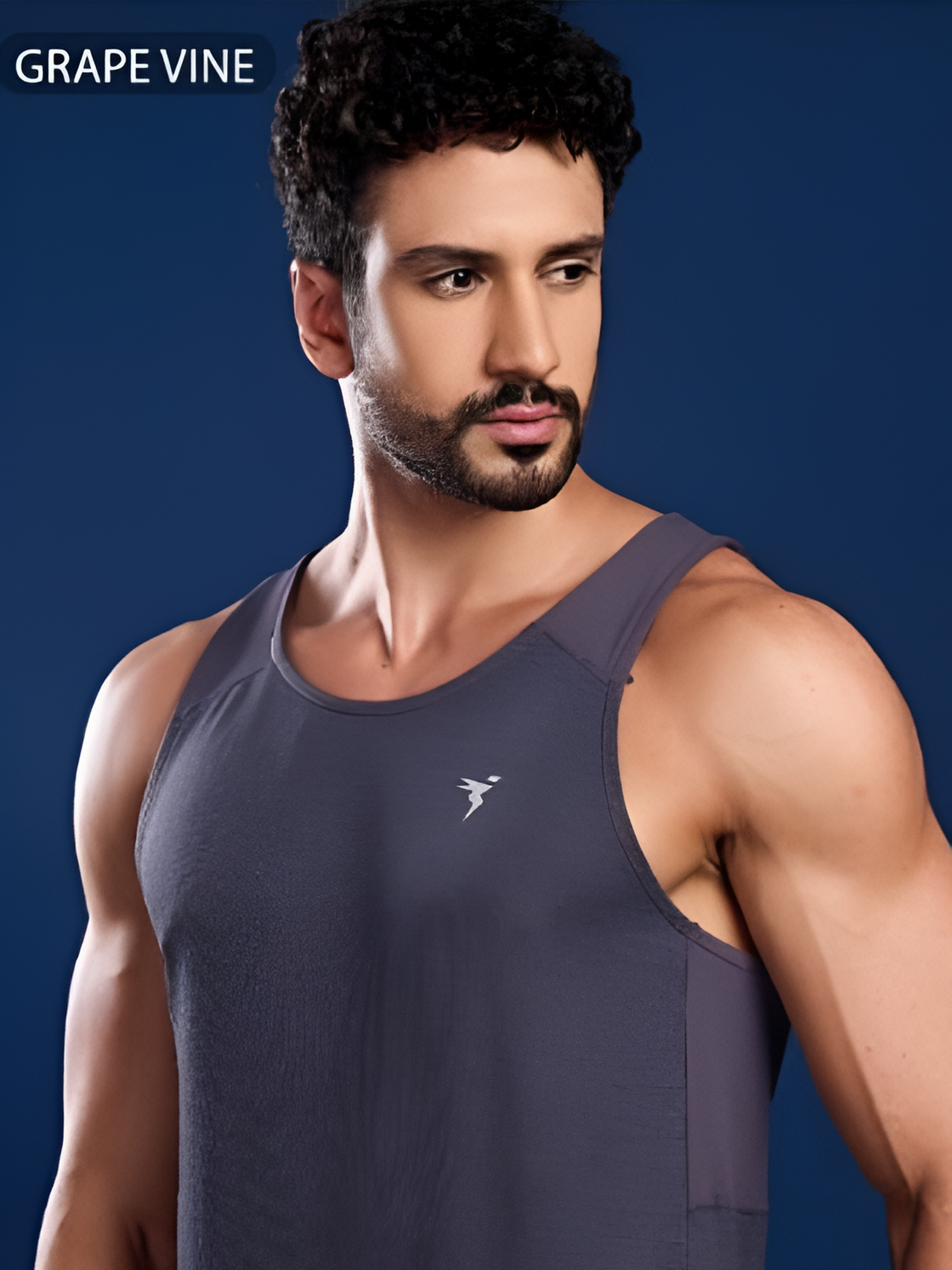 Grape - melange micro dot knit fabric