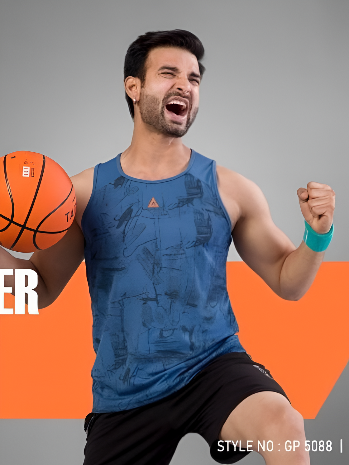 Blue  -  micro polyester fabric vest