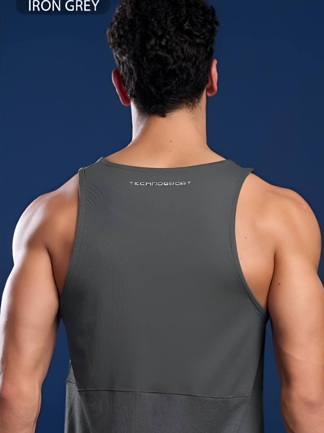 Grey - melange micro dot knit fabric