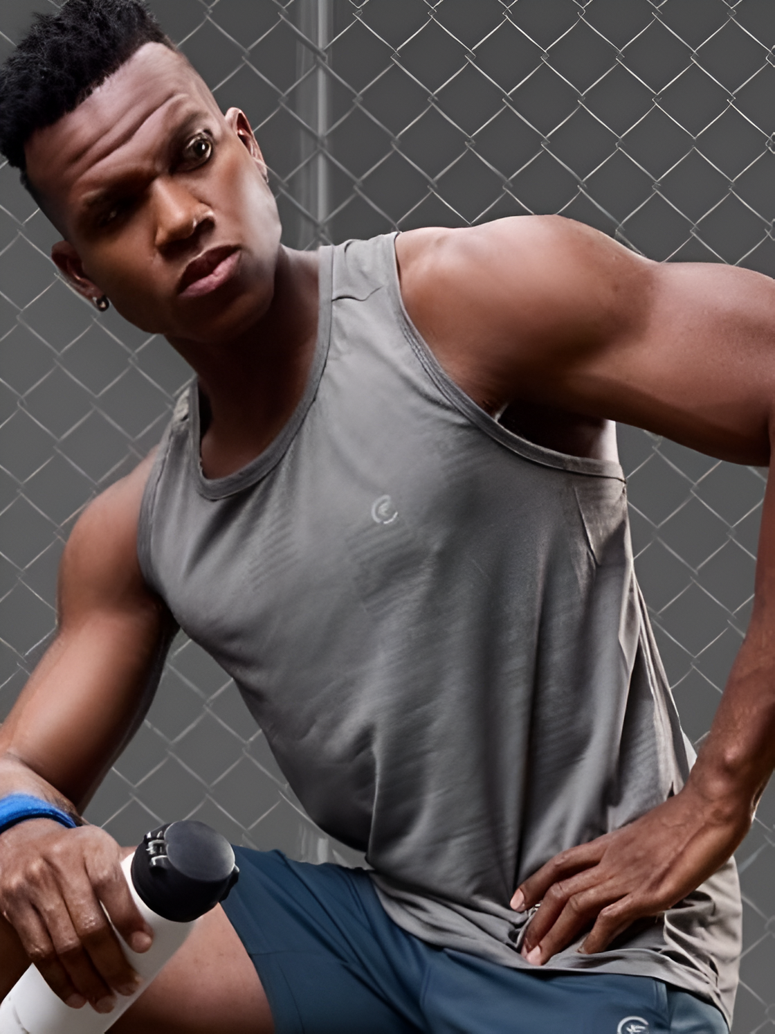 Mult colour -jacquard dot knit fabric vest